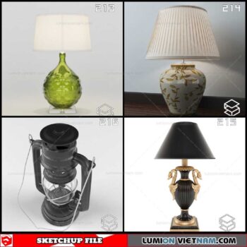 Table Lamp - Sketchup Models by Phung Xuan Bach
