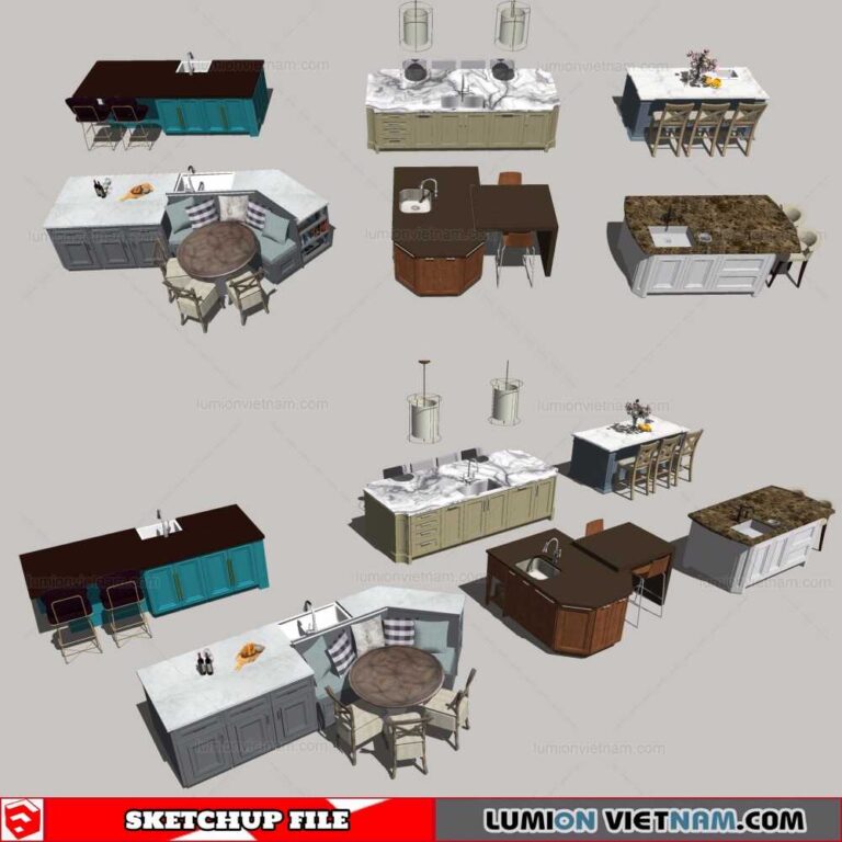 Kitchen Bar Table - Sketchup Models