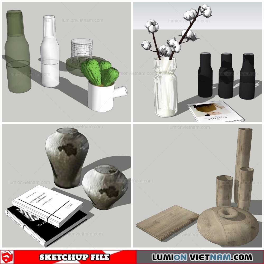 Decor Vases - Sketchup Models By Nha Tay