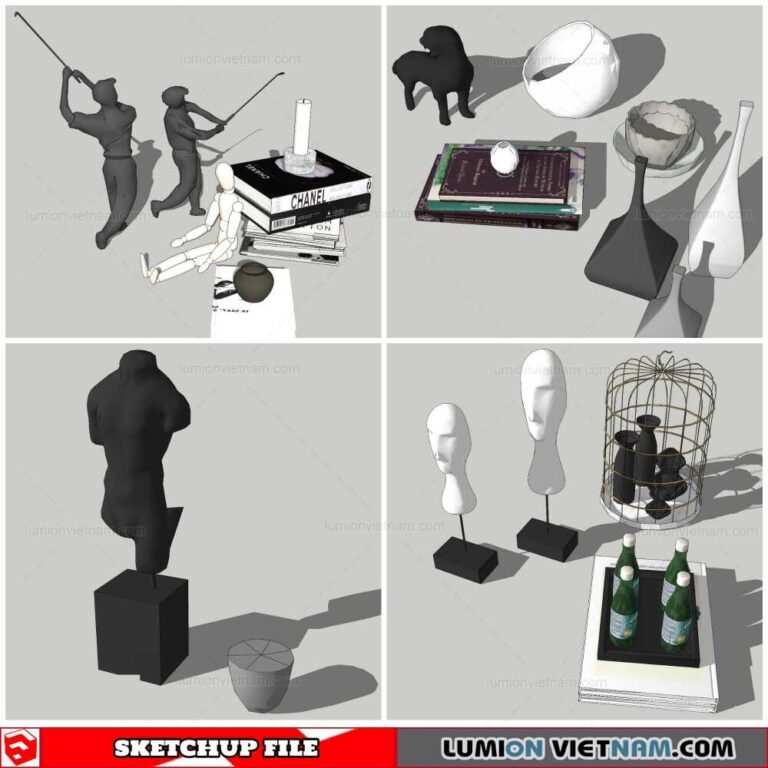 Statue Decor Sketchup Models By Nha Tay