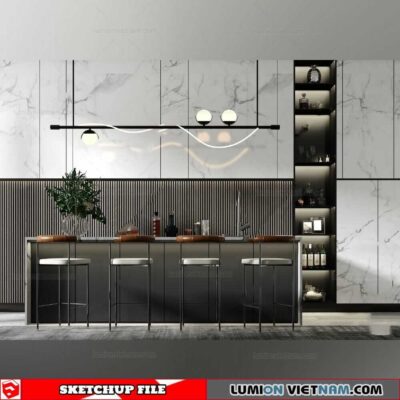 Kitchen Bar Table - Sketchup Models By Cuong Covua