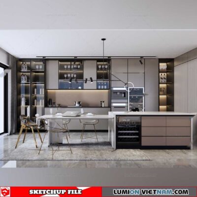 Kitchen Bar Table - Sketchup Models By Cuong Covua