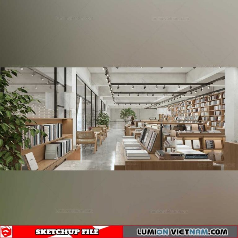 Library Room Sketchup Interios Models By Dinh Thanh