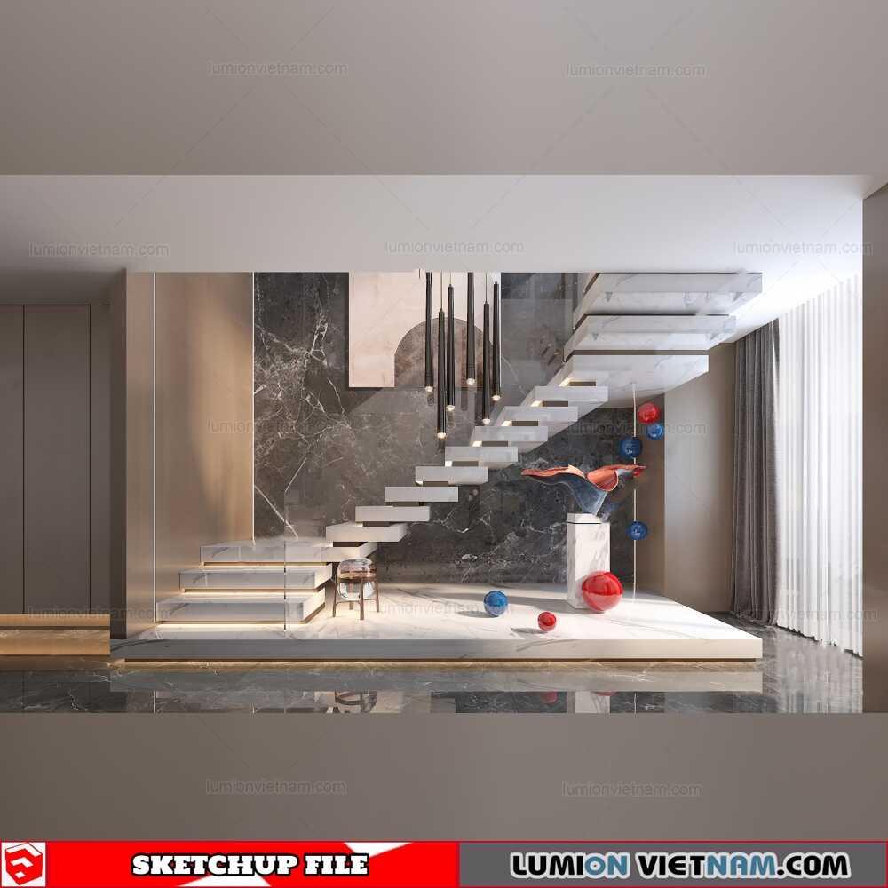 Staircase Decor - Sketchup Models By Cuong Covua
