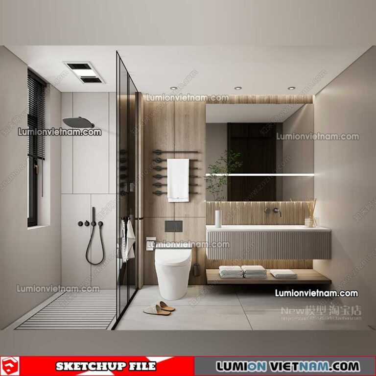 23012023. Bathroom Sketchup Interior Model