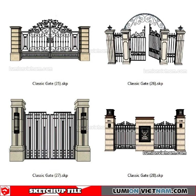 230301 Classic Gate Sketchup Models