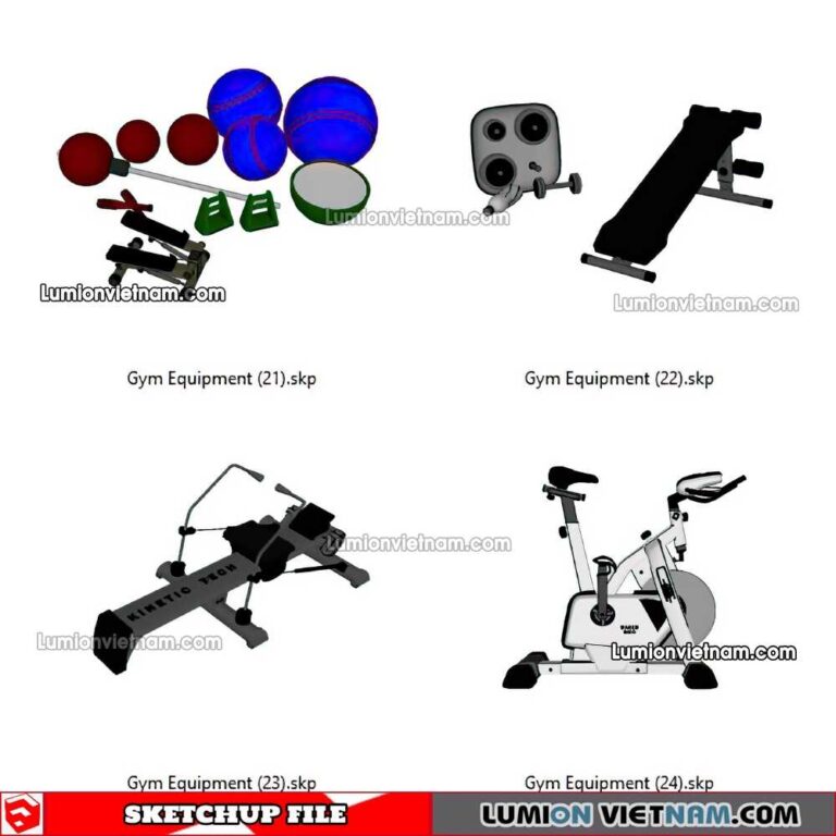 230216. Gym Equipment Sketchup Models