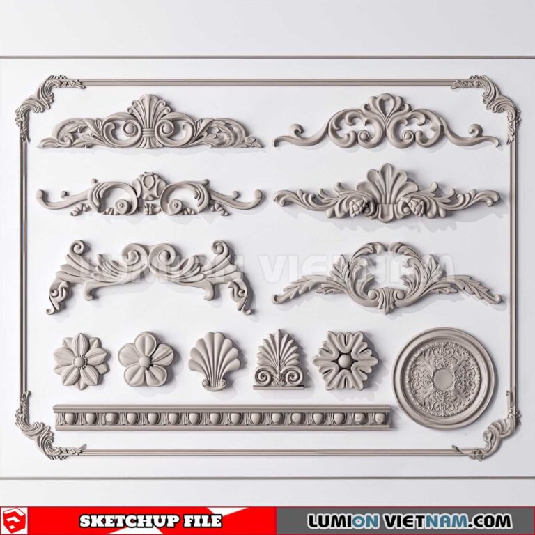 230621. Cornice Moulding Sketchup 3D Models