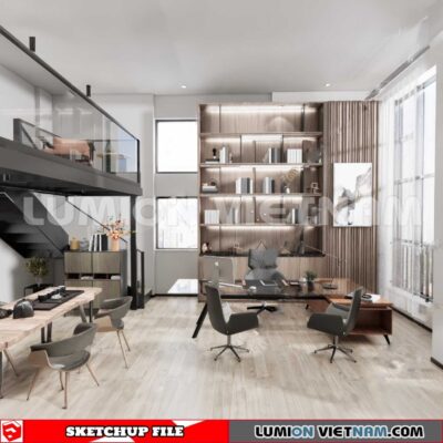 230819 Office Room Sketchup 3D Interior Models