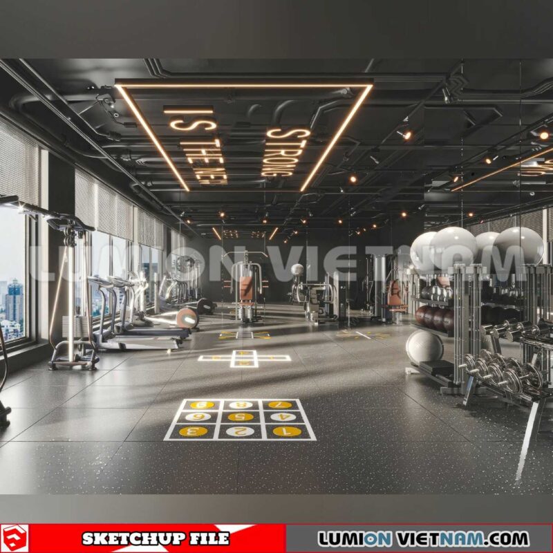 231123. Fitness CenterSketchup 3D Interior Models