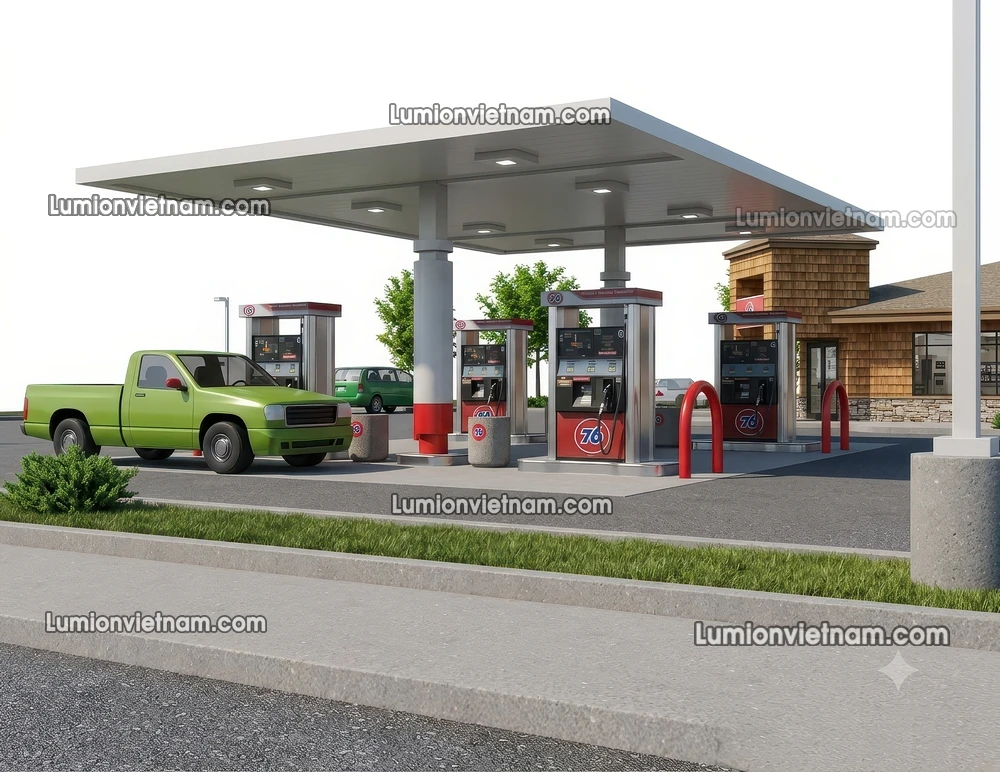 260720 Gas Station Material 34 Sketchup Model