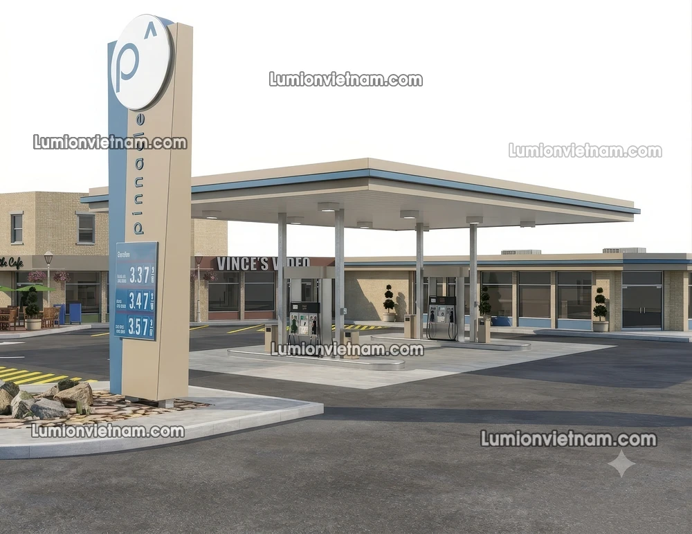 260720 Gas Station Material 37 Sketchup Model