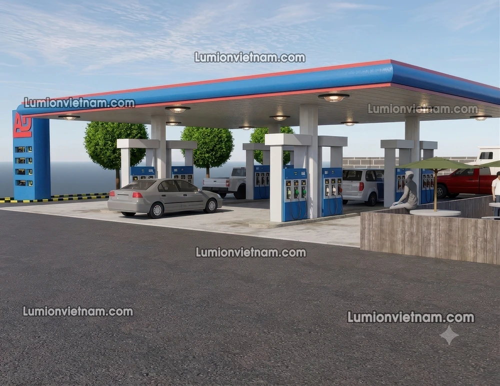 260720 Gas Station Material 40 Sketchup Model