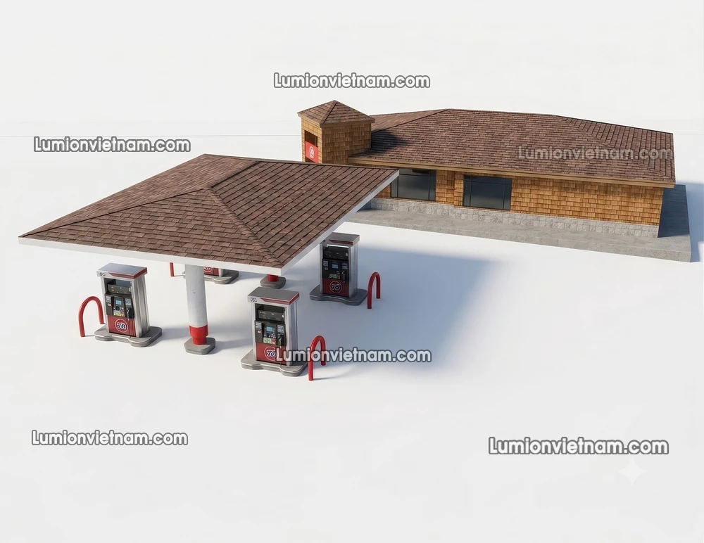 260720 Gas Station Material 41 Sketchup Model