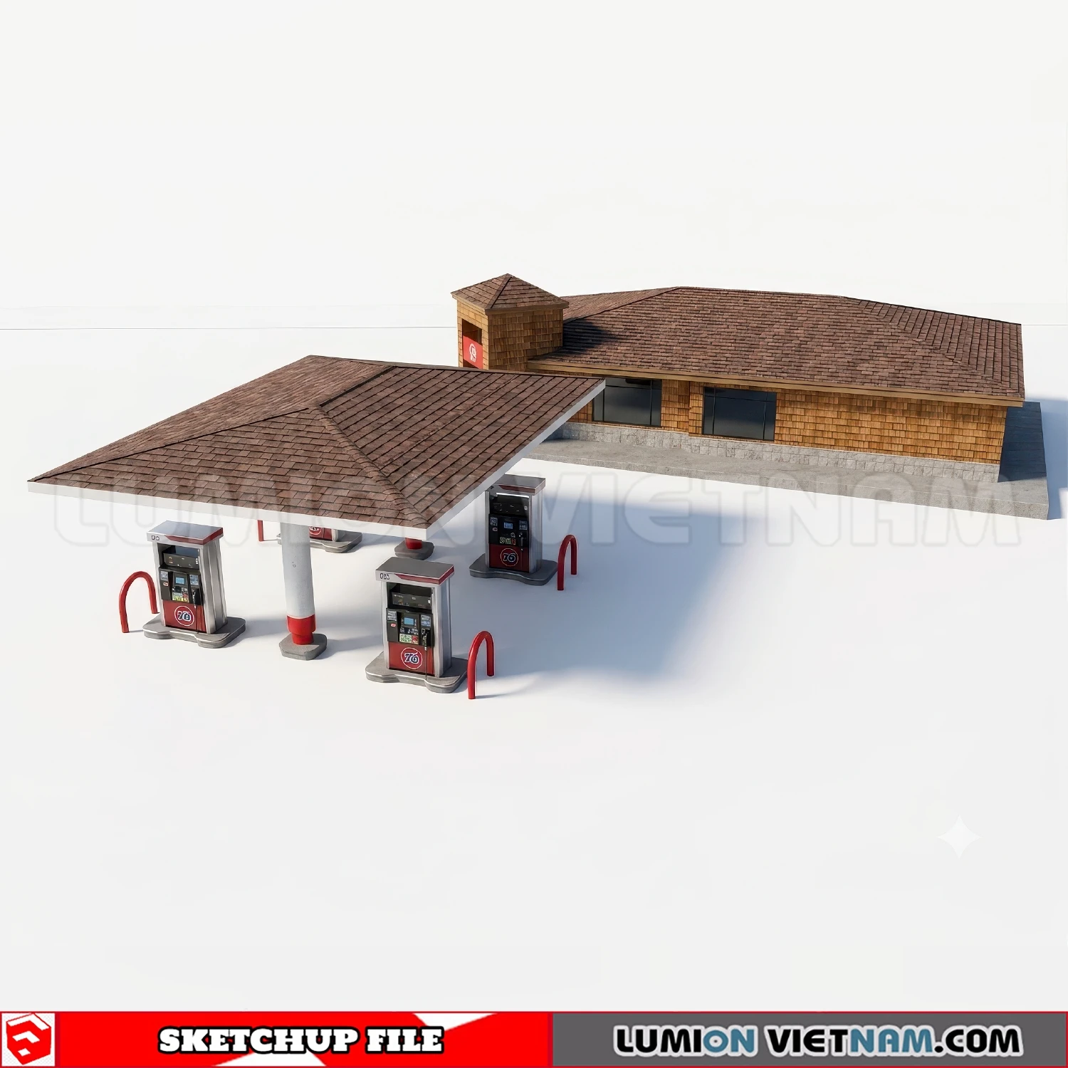 260720 Gas Station Material 41 Sketchup Models