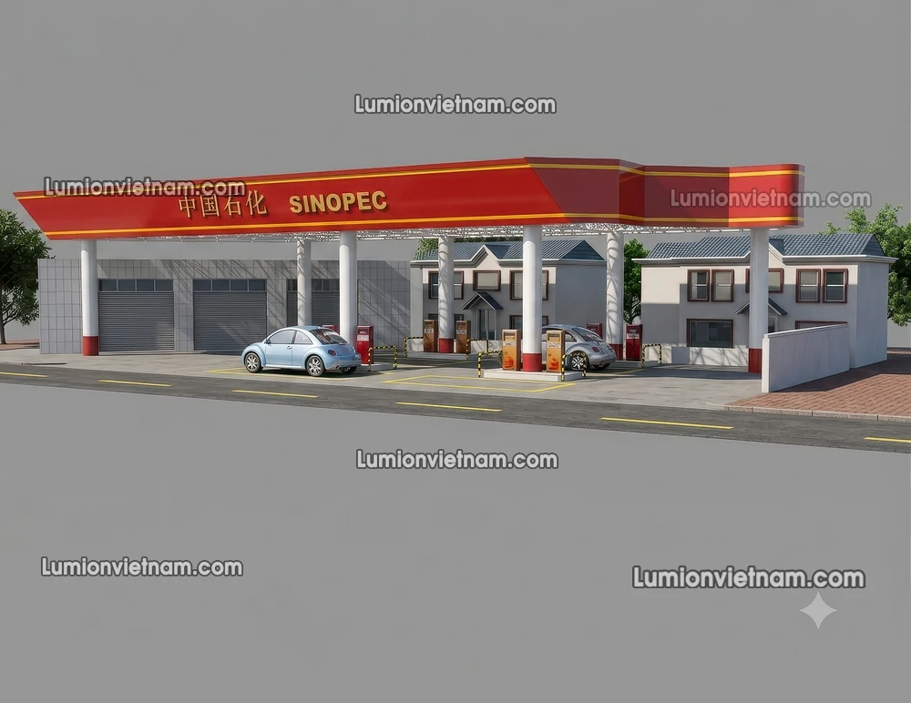 260720 Gas Station Material 42 Sketchup Model