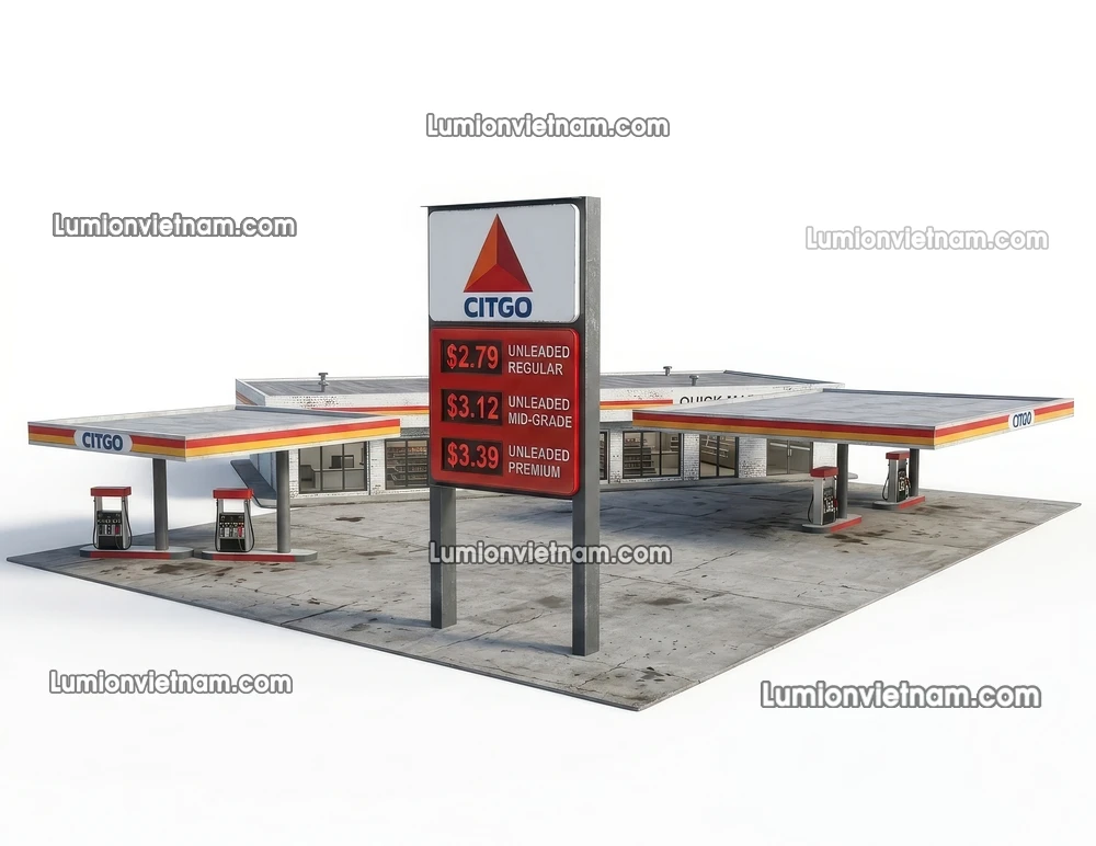 260720 Gas Station Material 46 Sketchup Model