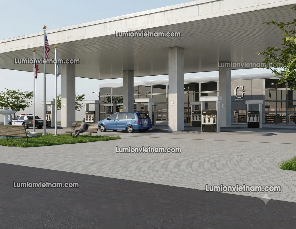 260720 Gas Station Material 47 Sketchup Model