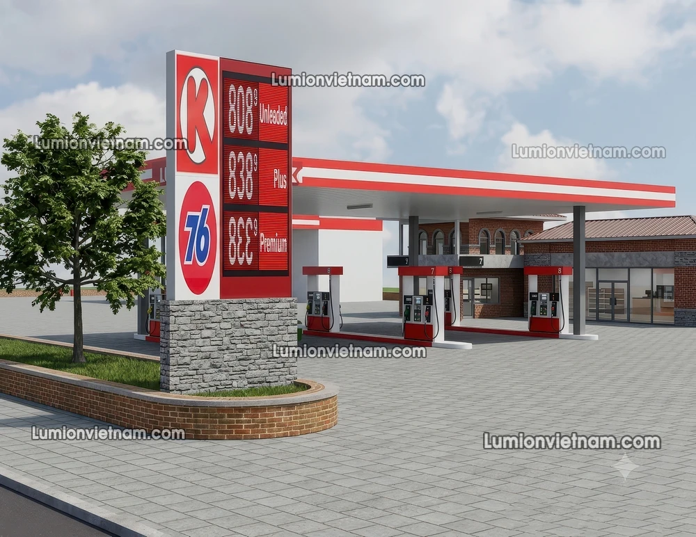 260720 Gas Station Material 55 Sketchup Model