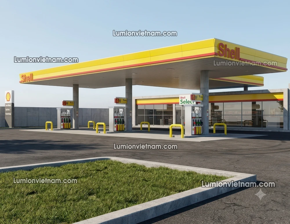 260720 Gas Station Material 56 Sketchup Model