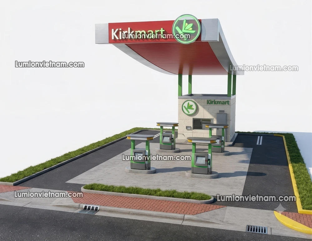 260720 Gas Station Material 61 Sketchup Model