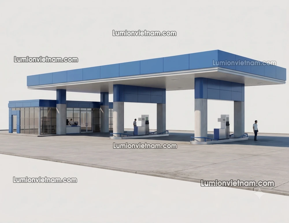 260720 Gas Station Material 65 Sketchup Model