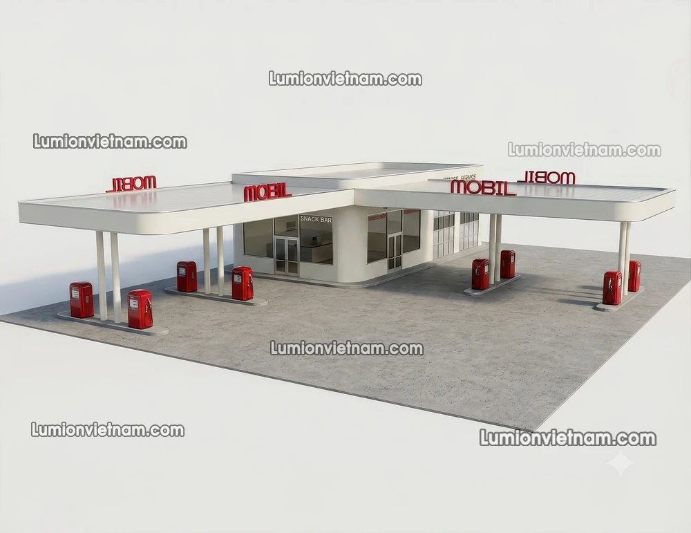 260720 Gas Station Material 73 Sketchup Model