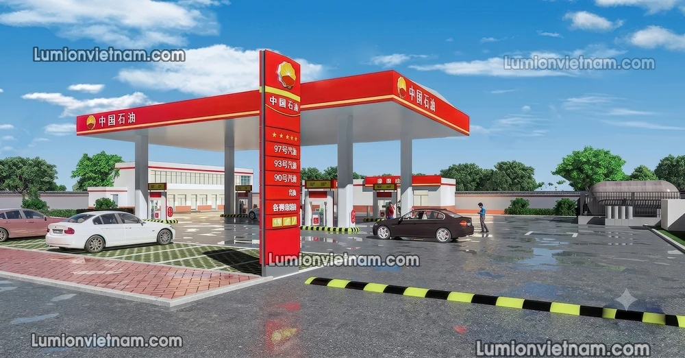 260720 Gas Station Material 75 Sketchup Model