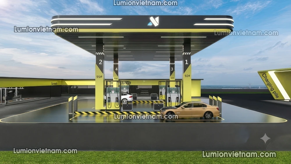 260720 Gas Station Material 78 Sketchup Model