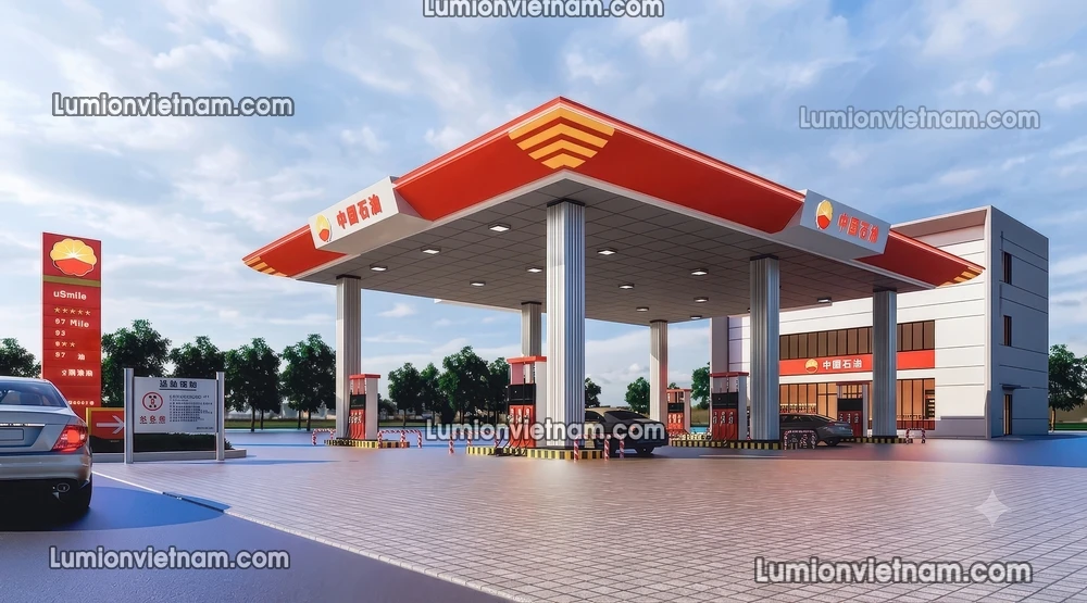 260720 Gas Station Material 79 Sketchup Model