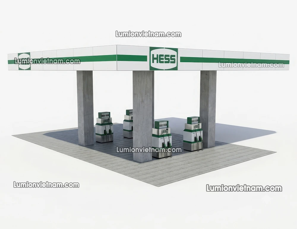 260720 Gas Station Material 83 Sketchup Model