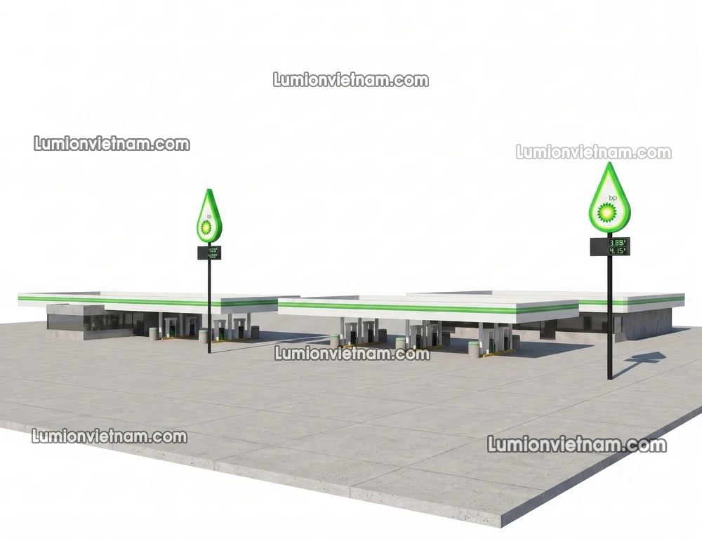 260720 Gas Station Material 84 Sketchup Model
