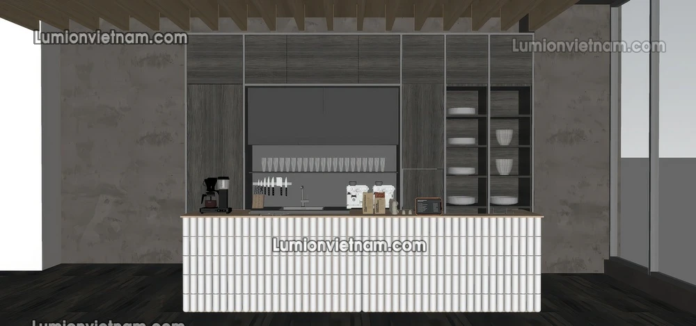 260727 Wabi Sabi Dining Space 10 Sketchup Model