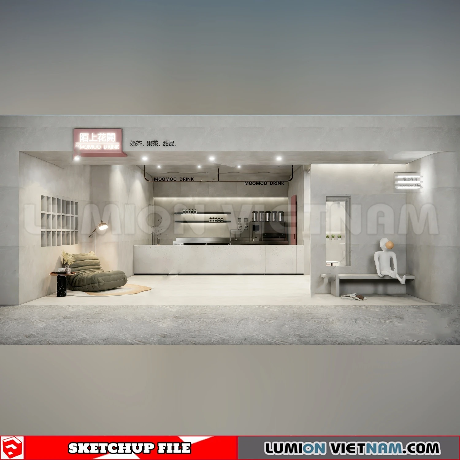 260727 Wabi Sabi Dining Space 4 Sketchup Models