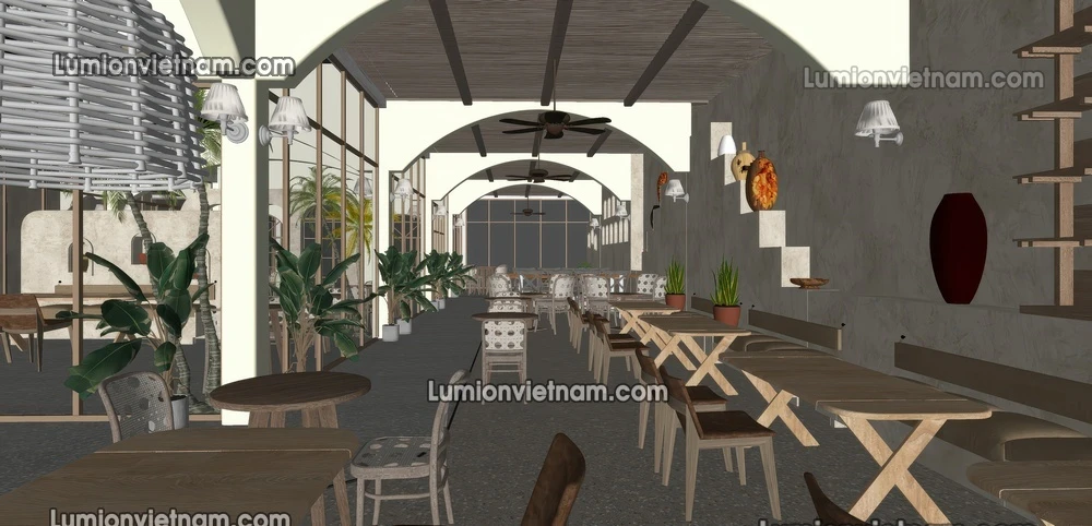 260727 Wabi Sabi Dining Space 9 Sketchup Model