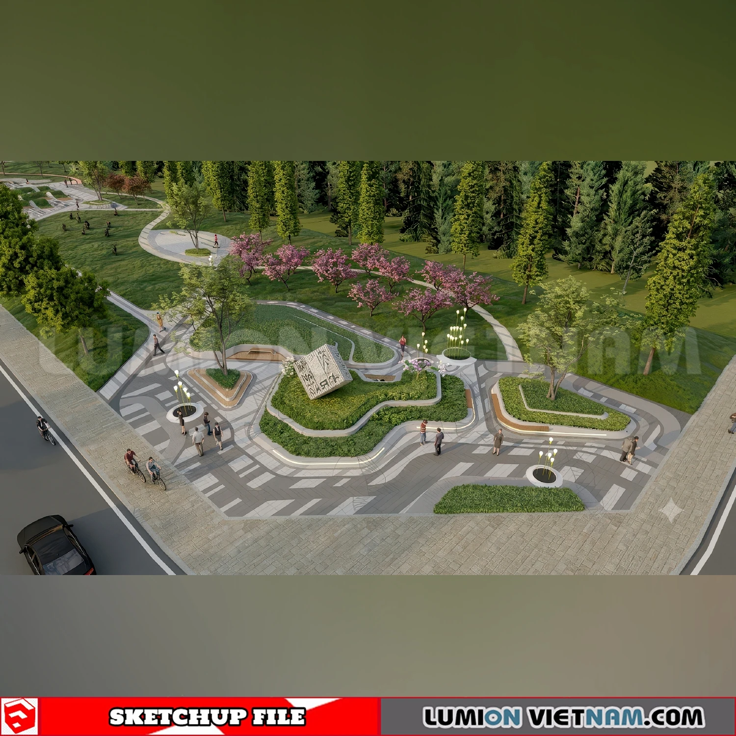 260729 Linear Park 12 Sketchup Models