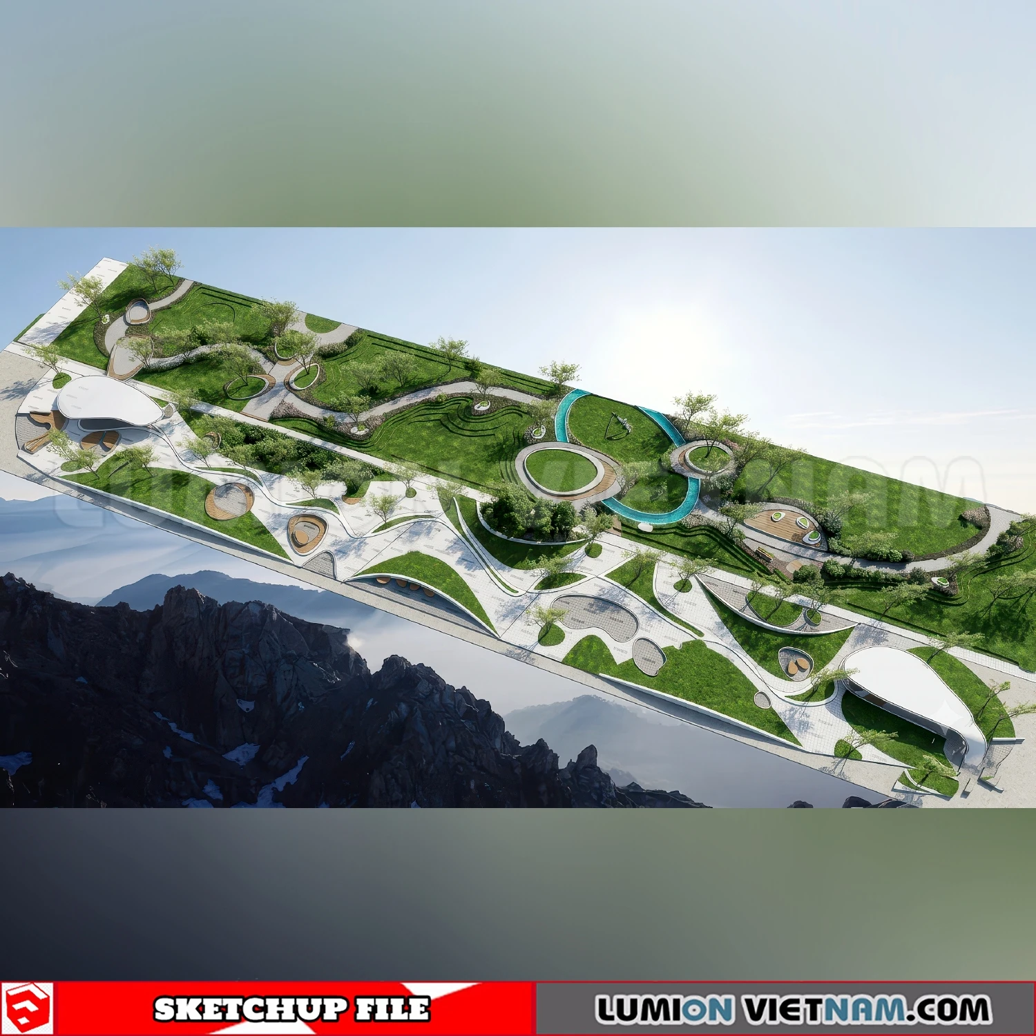 260729 Linear Park 14 Sketchup Models