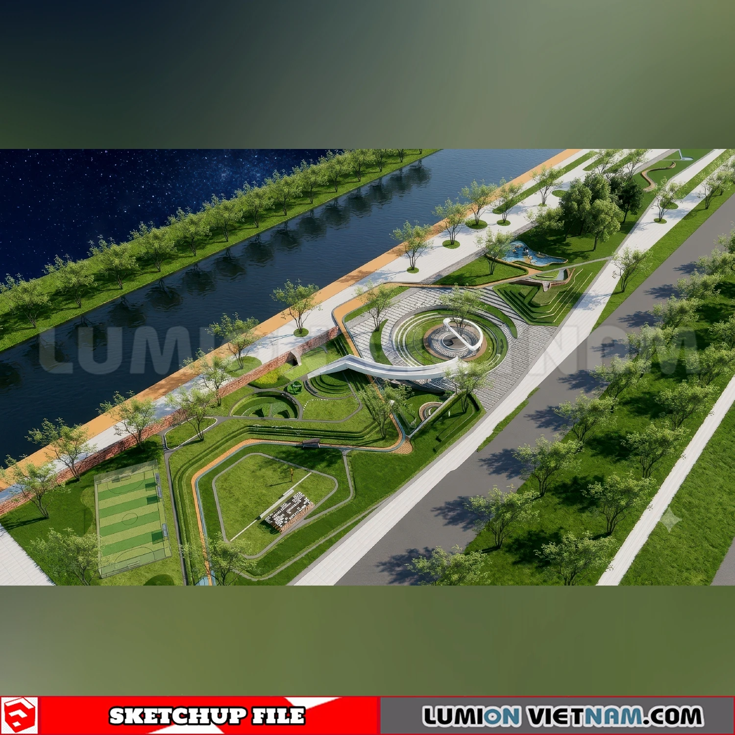 260729 Linear Park 15 Sketchup Models
