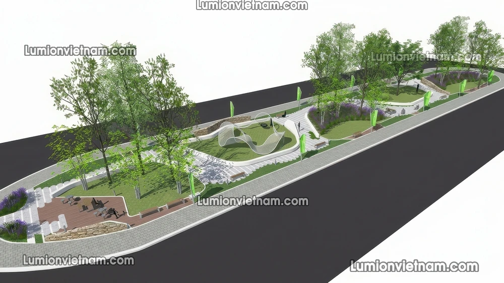 260729 Linear Park 16 Sketchup Model