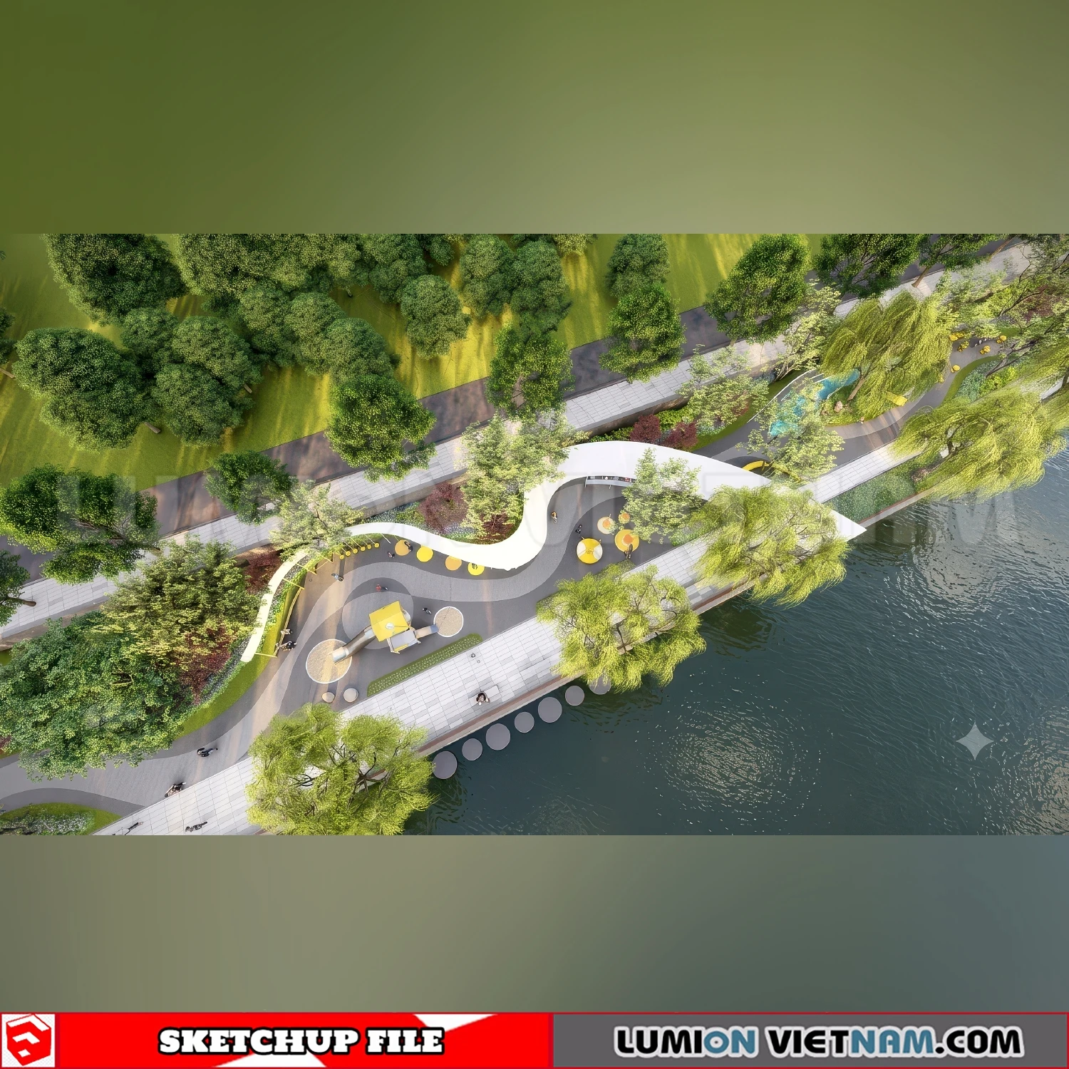 260729 Linear Park 18 Sketchup Models