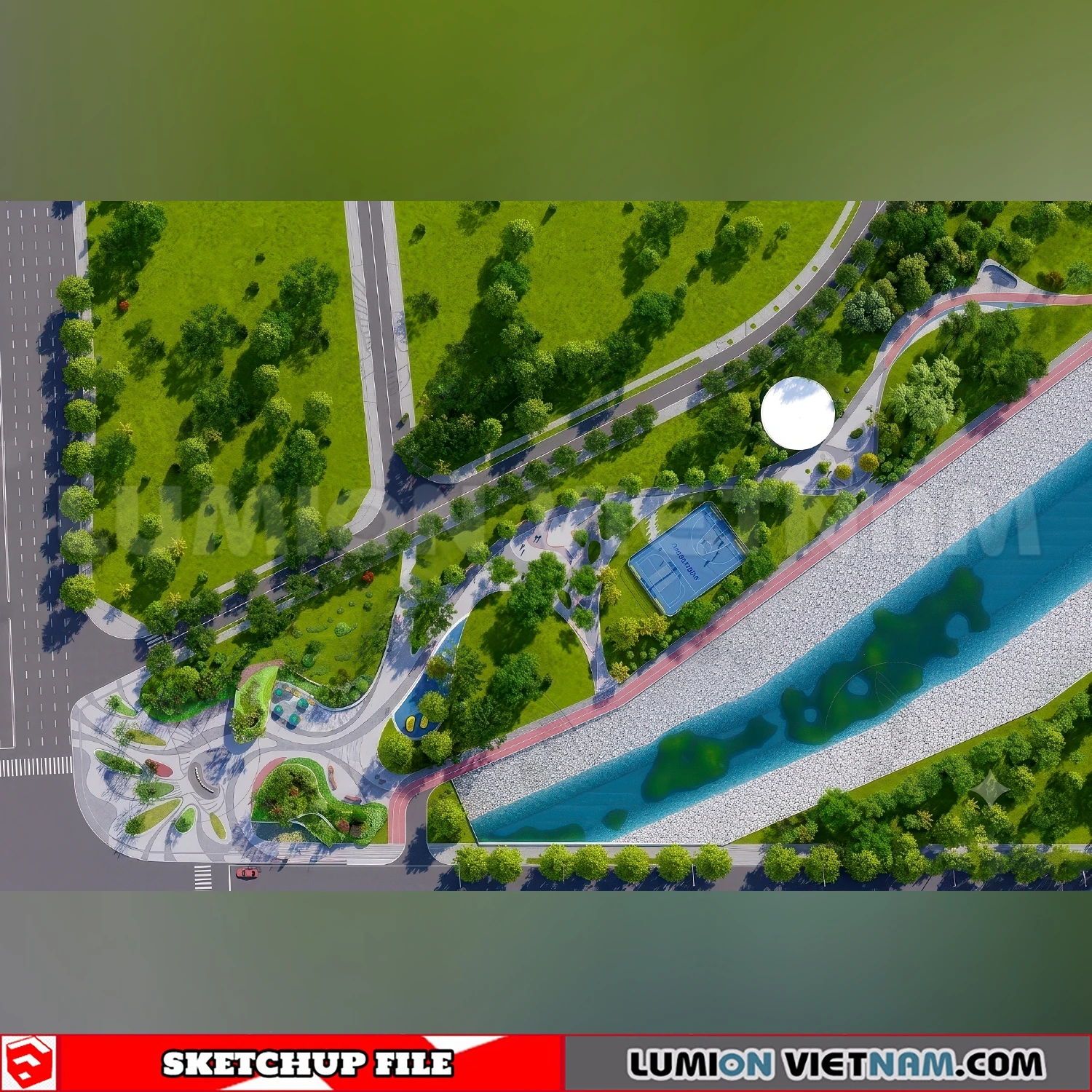 260729 Linear Park 19 Sketchup Models