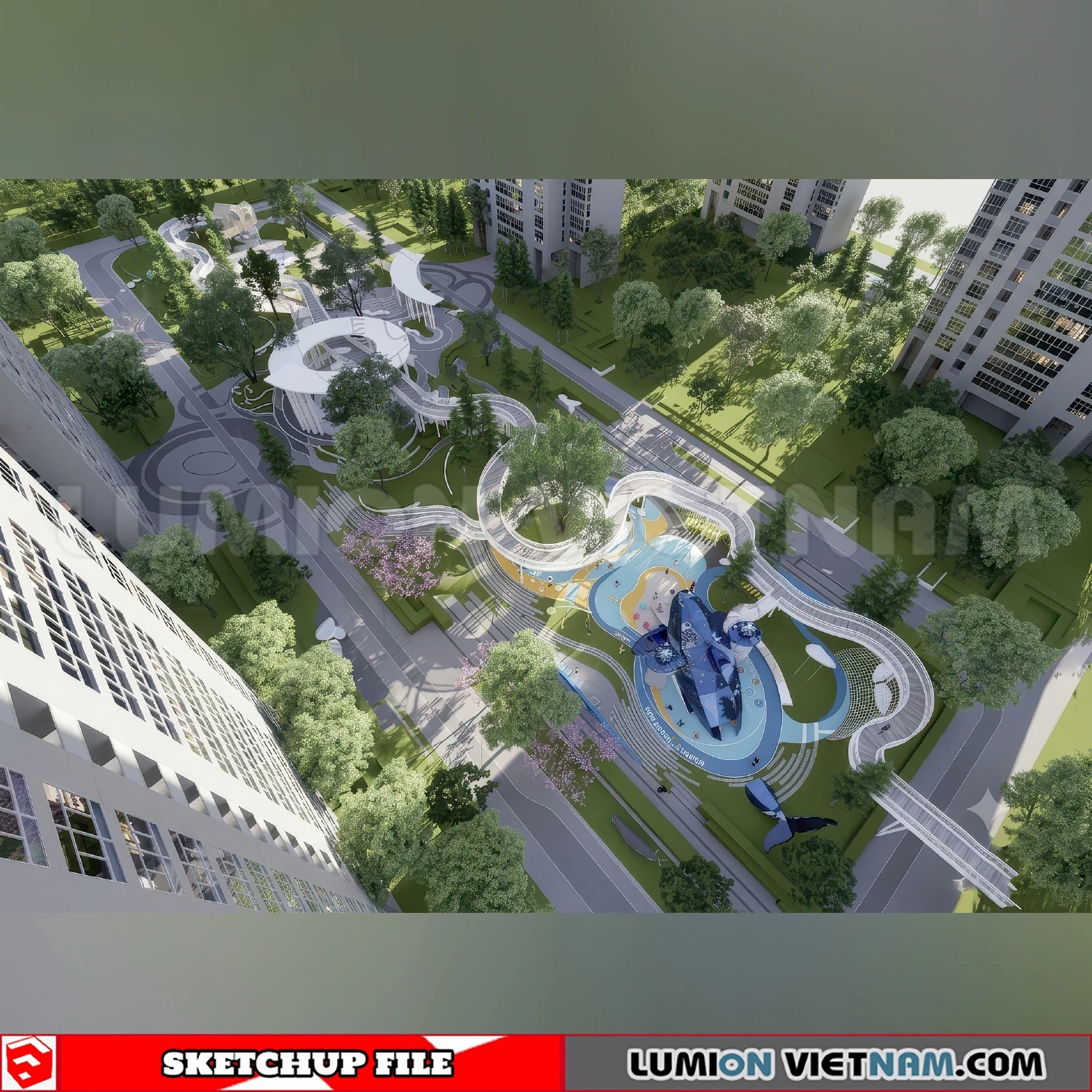260729 Linear Park 21 Sketchup Models