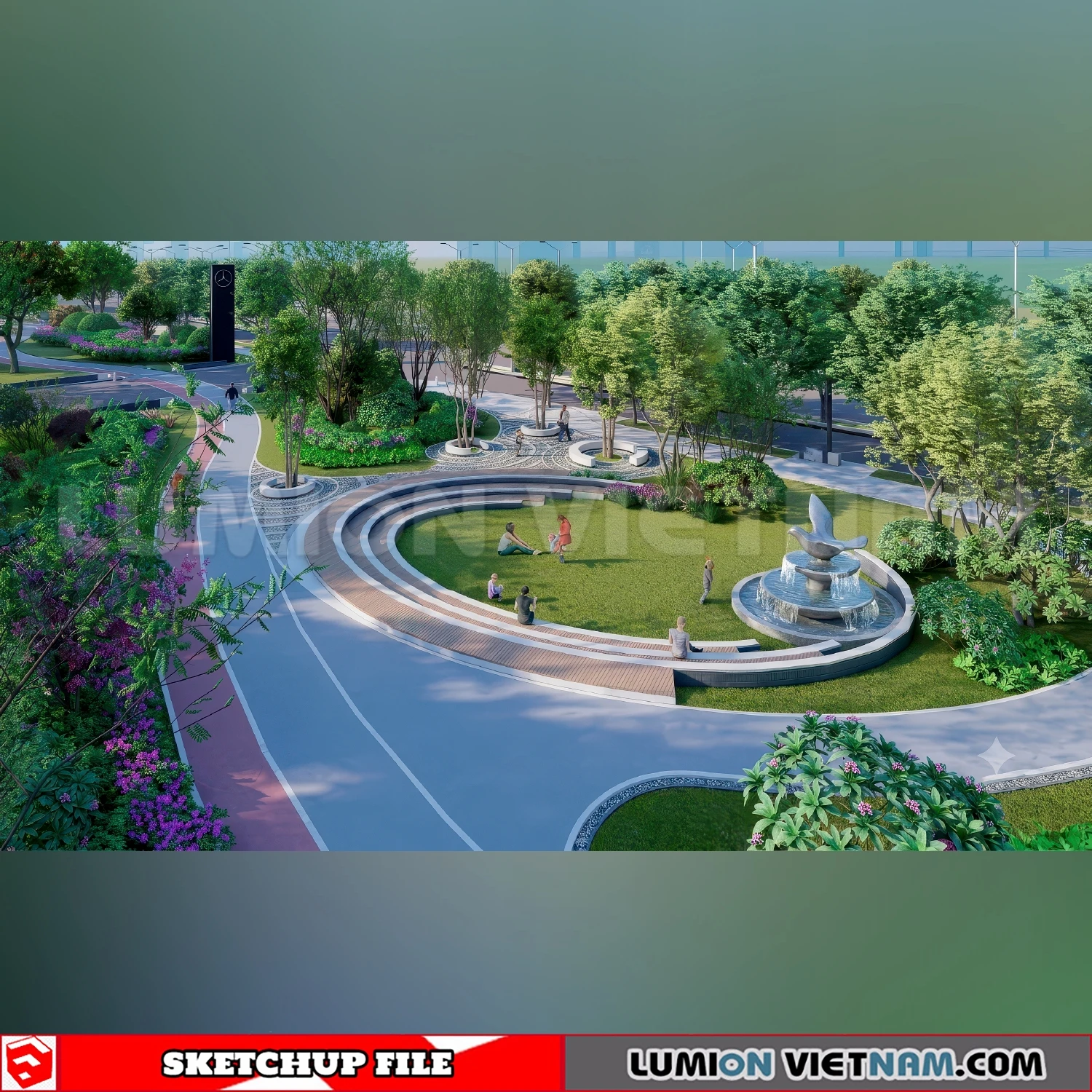 260729 Linear Park 24 Sketchup Models