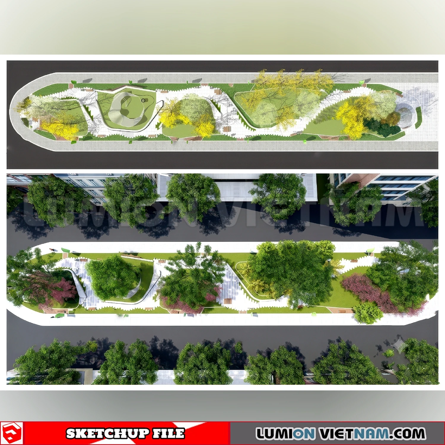 260729 Linear Park 27 Sketchup Models