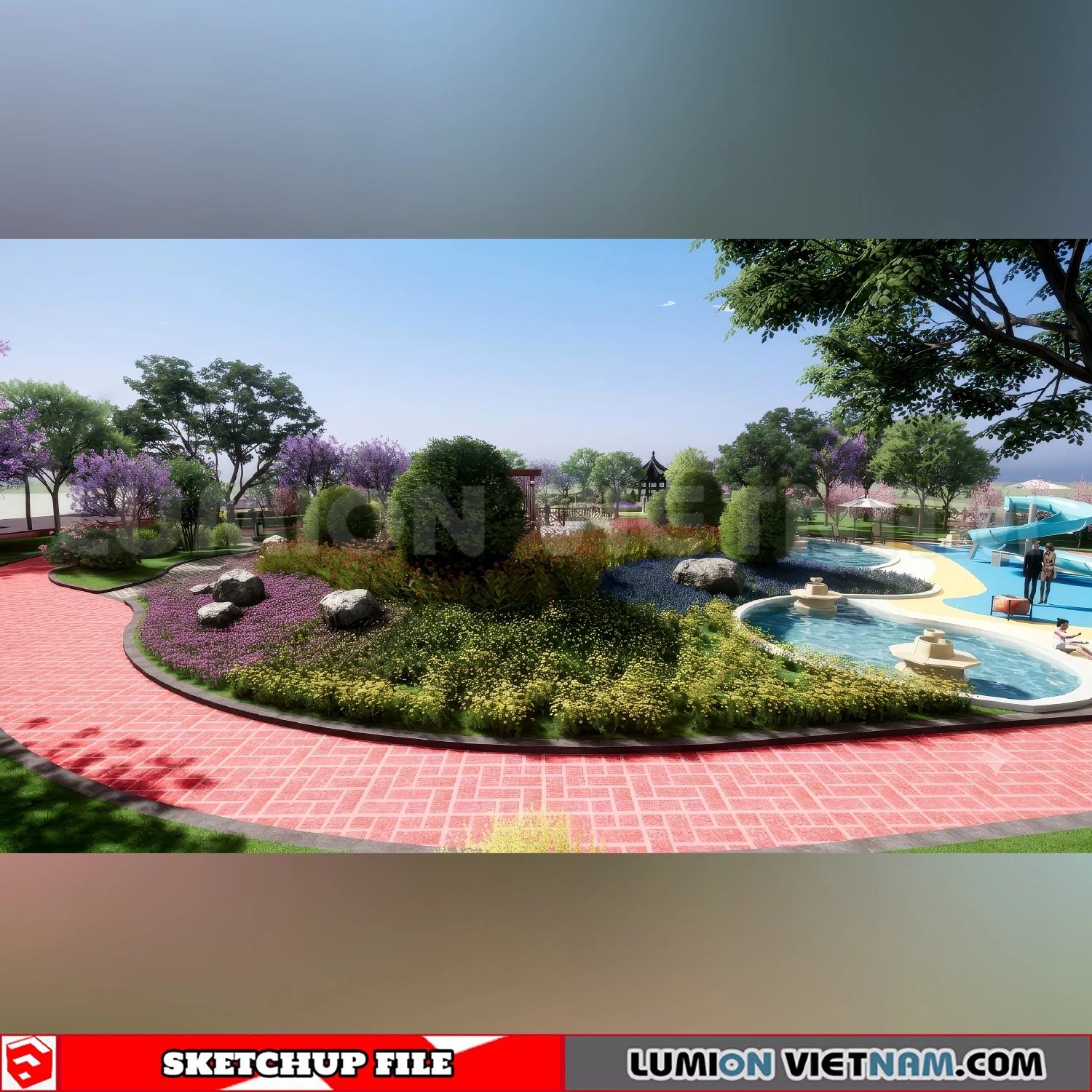 260729 Linear Park 28 Sketchup Models