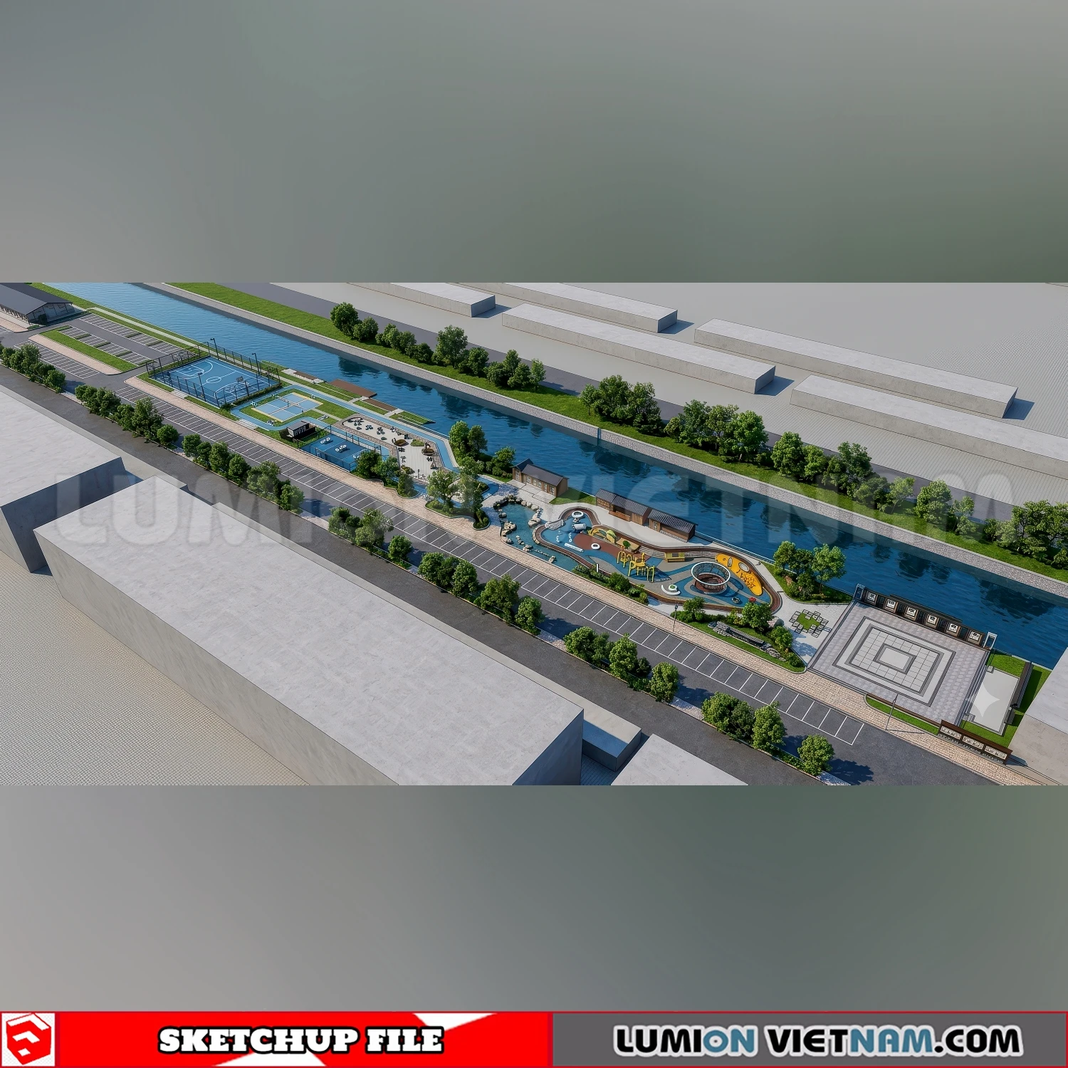 260729 Linear Park 5 Sketchup Models
