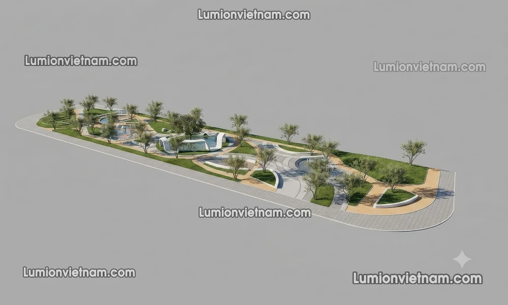260729 Linear Park 8 Sketchup Model