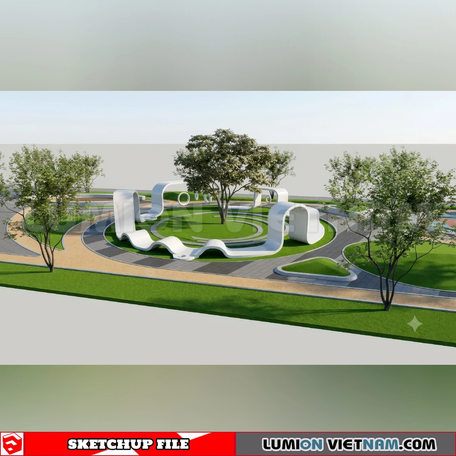 260729 Linear Park 8 Sketchup Models