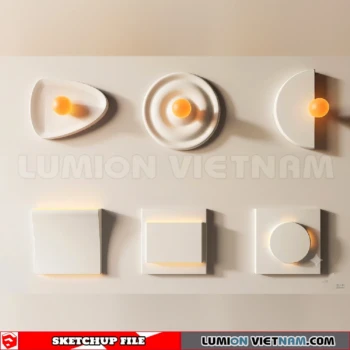 260727 luxury wall Lamp 1 Sketchup Model