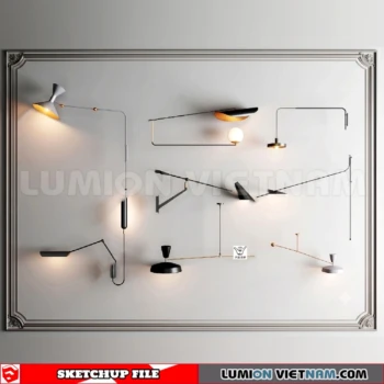 260727 luxury wall Lamp 11 Sketchup Model